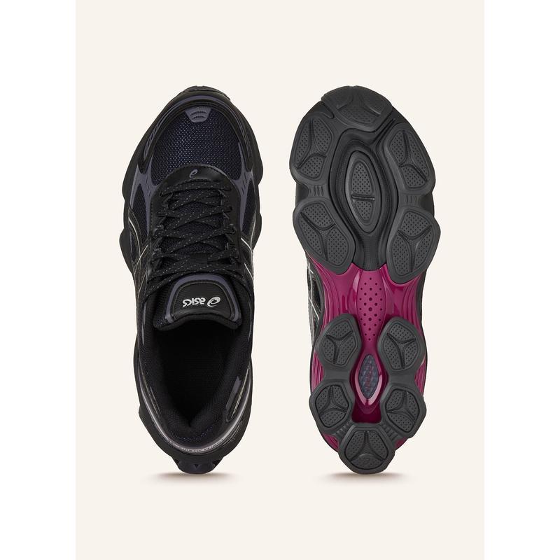 亚瑟士(ASICS)女款跑步鞋织物仿皮拼接缓震防滑运动鞋潮流休闲 sn
