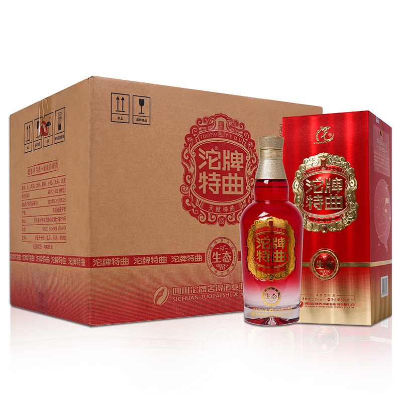 沱牌舍得沱牌tuopai生态沱牌特曲52度500ml6整箱装浓香型白酒视频