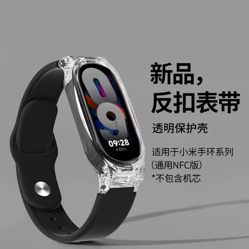 稻香爱心适用小米9的手环表带新款8NFC金属陶瓷版7折叠6磁吸5夏天4男女生3代智能band小米手环腕带高级不锈钢高清大图