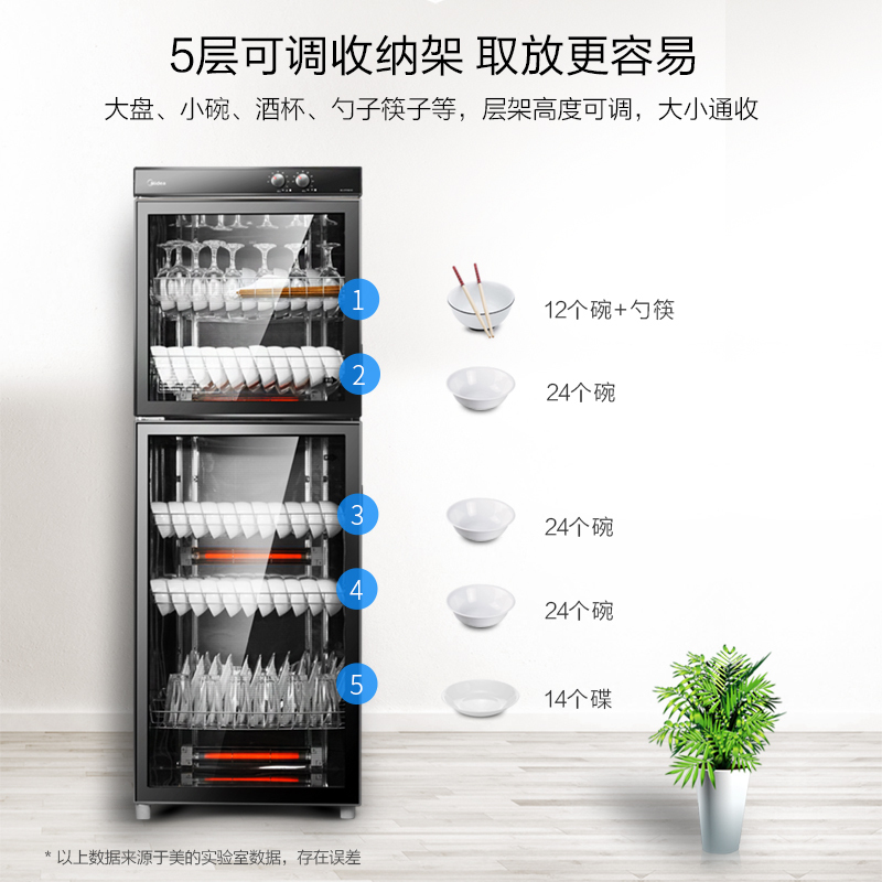 美的商用保洁柜 家用立式保洁柜 保洁柜300L单门大容量MC-ZTP300-02