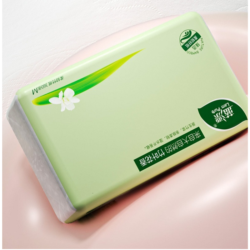 蓝漂(Lampure) 竹叶花香 153mm*190mm*360张(4层) 5包*1提 抽纸 (计价单位:提)白色高清大图