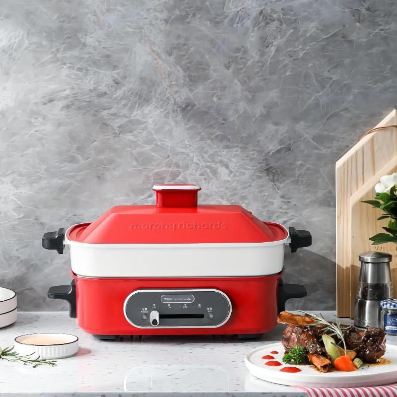 摩飞(morphy richards) 多功能锅 MR9088 红色高清大图