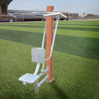 星加坊健身路径社区广场室内外公园运动健身器材塑木器械单人坐拉训练器