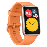 HUAWEI/华为 WATCH FIT 智能手表 轻薄全彩大屏 动画健身私教 心理健康管理 蜜瓜橙 蜜瓜橙硅胶表带