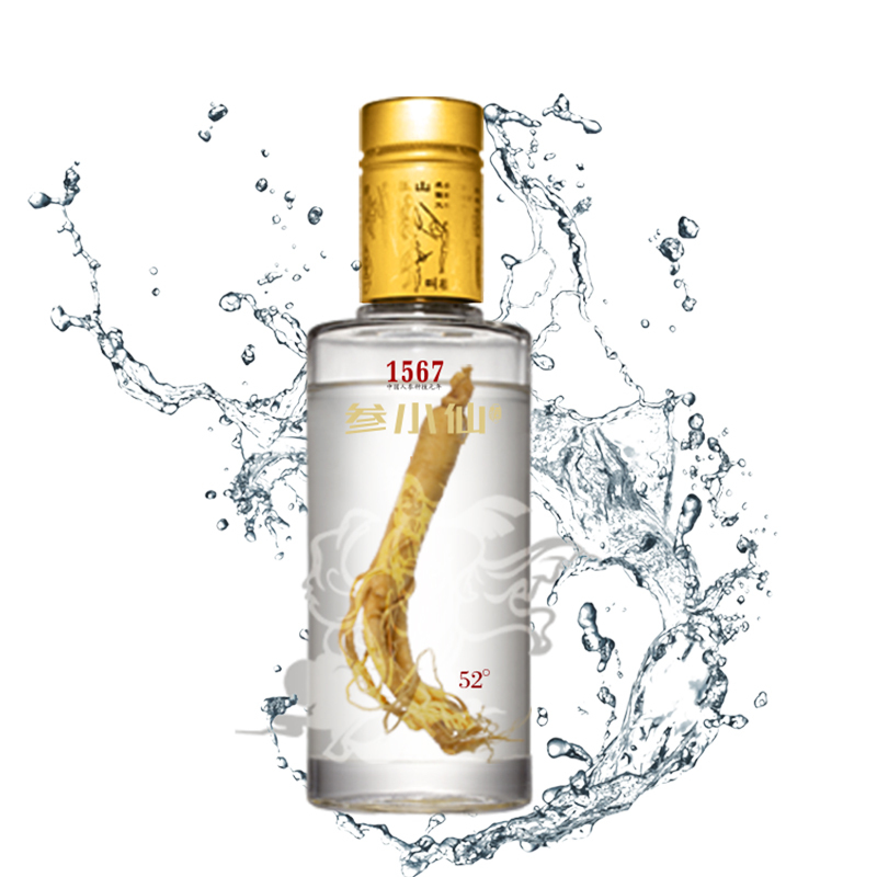 抚参堂鲜参配制人参养生酒 52度参小仙1567 100ml/瓶 单瓶装