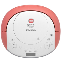 PANDA/熊猫CD-306蓝牙CD复读机手提桌面低音便携音响学习胎教教学收音机 红色