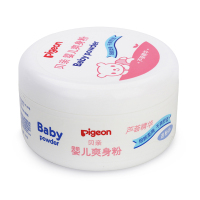 【贝亲官方旗舰店】贝亲四季婴儿爽身粉/新生儿痱子粉/宝宝祛痱粉含滑石粉芦荟精华140克带粉扑装HA10