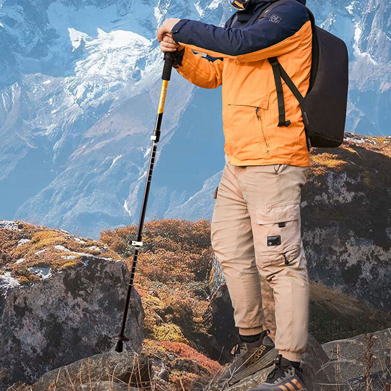 尚烤佳登山杖防滑减震易收纳携户外稳固支撑三节伸缩朗月款SKJ-635高清大图