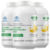 百合康牌褪黑素维生素B6胶囊80粒/瓶 改善睡眠 失眠睡眠状况不佳的成人中老年人老人保健食品非退黑素片褪黑素片