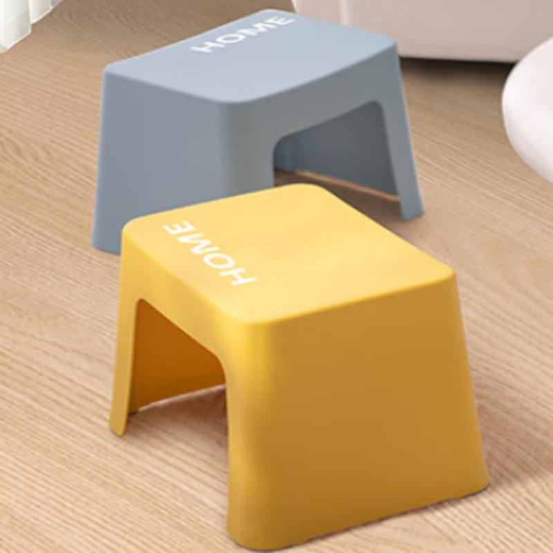 禧天龙(Citylong) D-2108(亮丽黄)家用叠放浴室防滑小凳子门口进门换鞋踩脚塑料矮凳*2个装高清大图