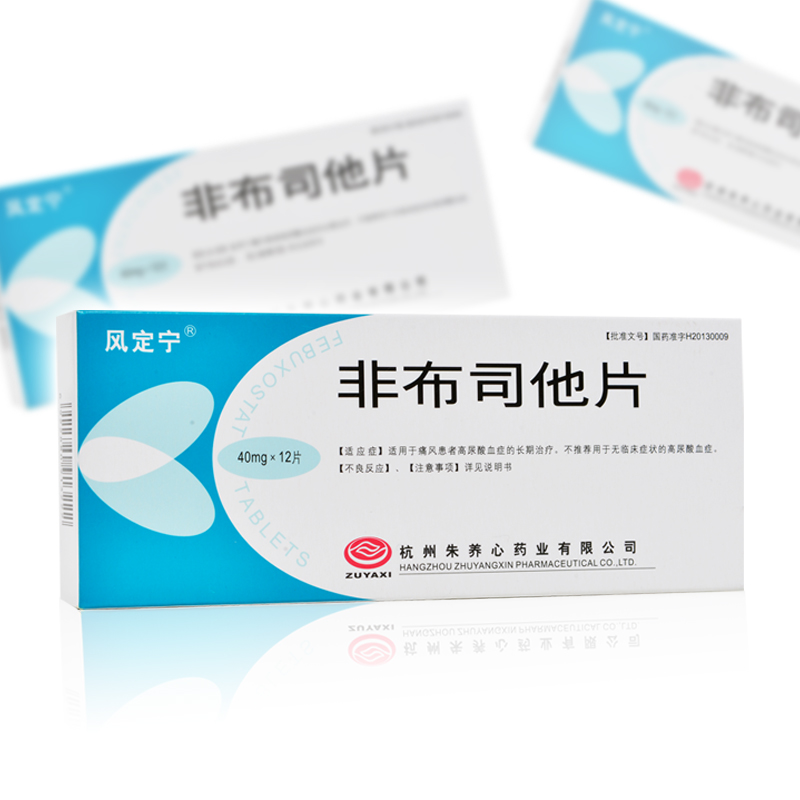 风定宁非布司他片40mg12片适用于痛风患者高尿酸血症的长期治疗参数