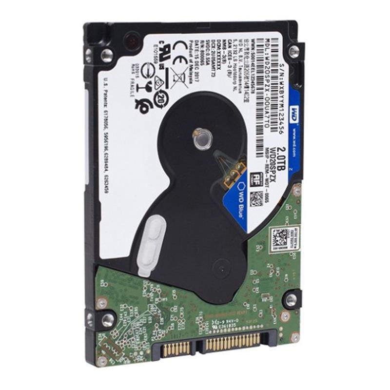 WD/西部数据 WD20SPZX 蓝盘 5400转128M 2tb笔记本机械硬盘2t 7MM