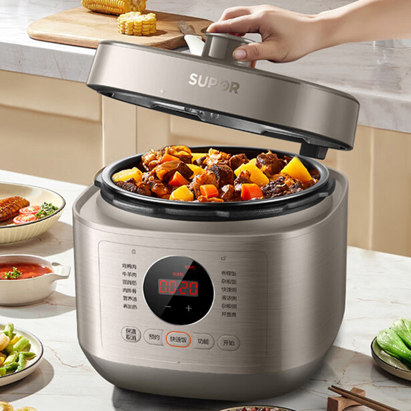 苏泊尔电压力锅5L全自动智能预约压力锅快速脱骨SY-50FC26高清大图