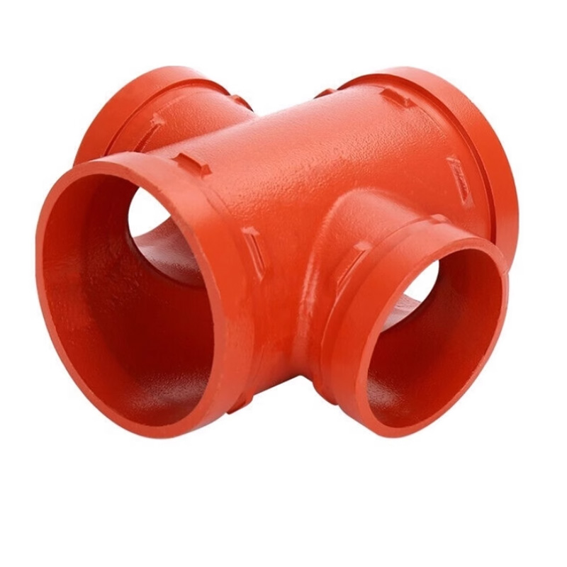 兴酉 沟槽卡箍四通 DN125(外径140) 个高清大图