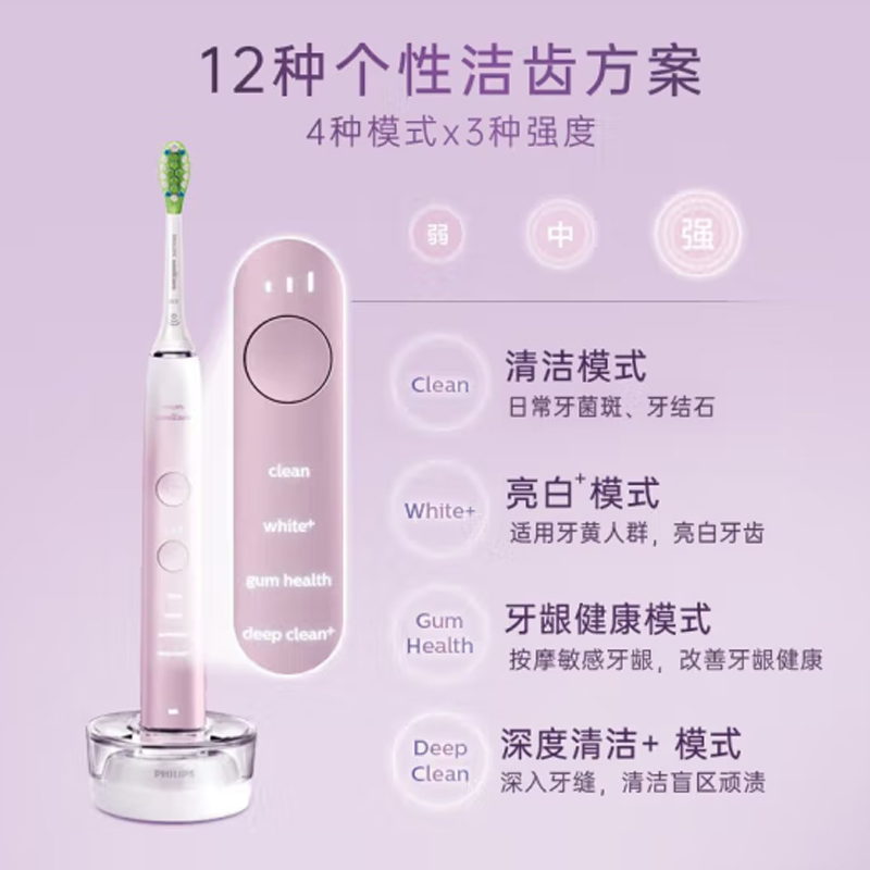 飞利浦Sonicare星耀钻石系列智能声波震动牙刷HX9911/68高清大图