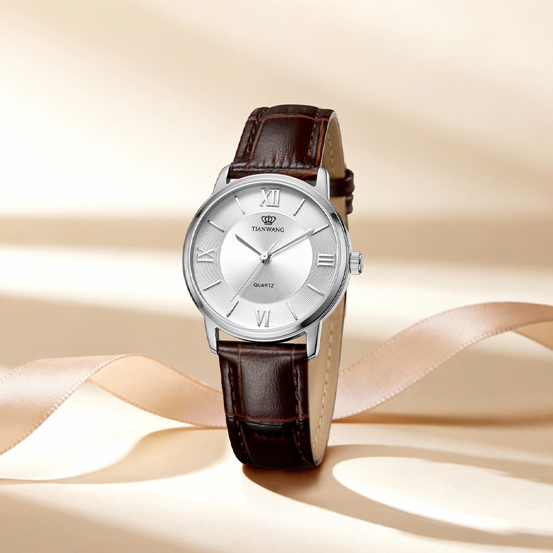 天王手表女士简约休闲皮带石英表新款正品时尚百搭气质腕表3702高清大图