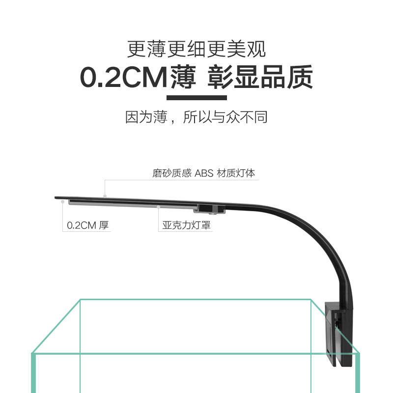 鱼缸灯LED灯缸灯防水小型节能照明灯迷你小夹灯水族箱水灯高清大图