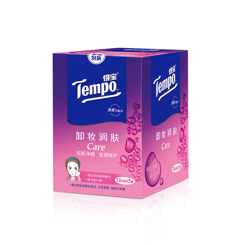 Tempo/得宝 湿巾 卸妆湿巾 12片*1包 湿纸巾