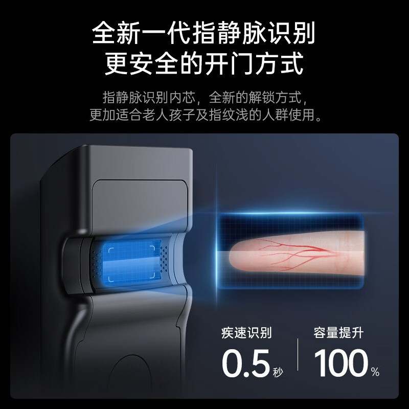 凯迪仕指纹密码锁智能锁Z1ProV2升级款指静脉大屏猫眼远程可视