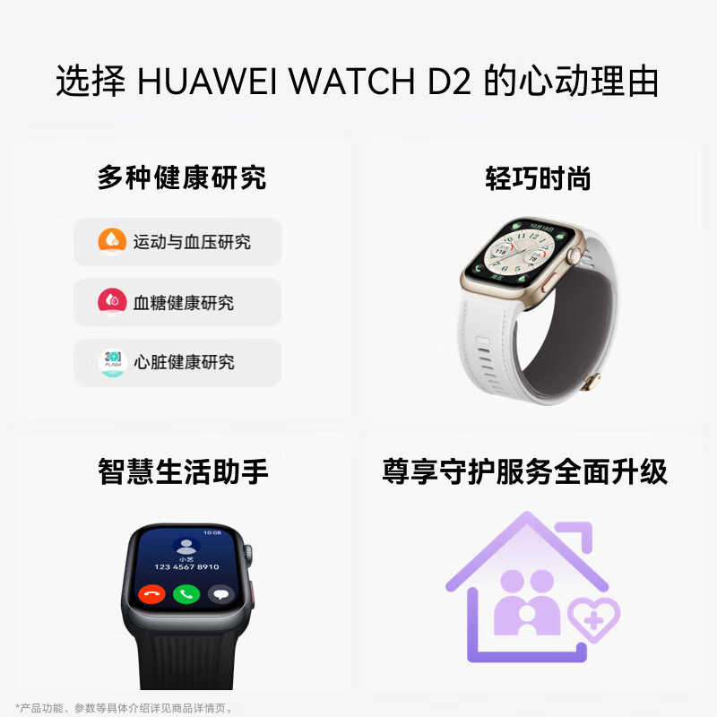 HUAWEI WATCH D2星云蓝动态血压监测一键微体检再升级多种健康研究智能手表华为手表高清大图