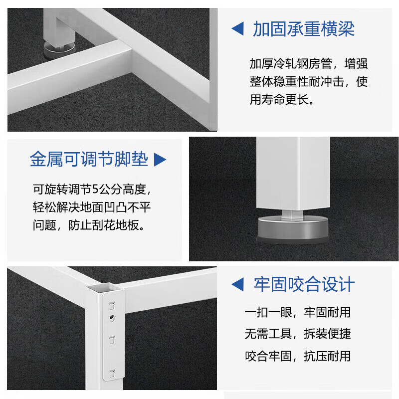 晋舰白板防静工作台车间流水线操作台快递打包检验台装配桌80*40*75高清大图