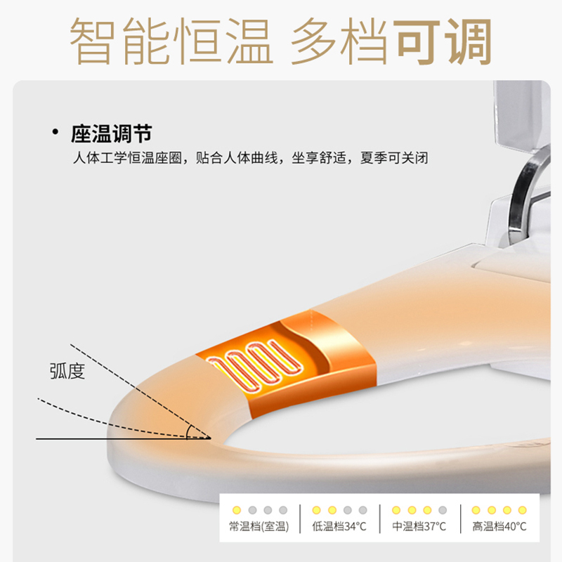舜洁全功能智能马桶自动感应冲水大冲力恒温清洗暖风烘干家用智能坐便器VG908I-2