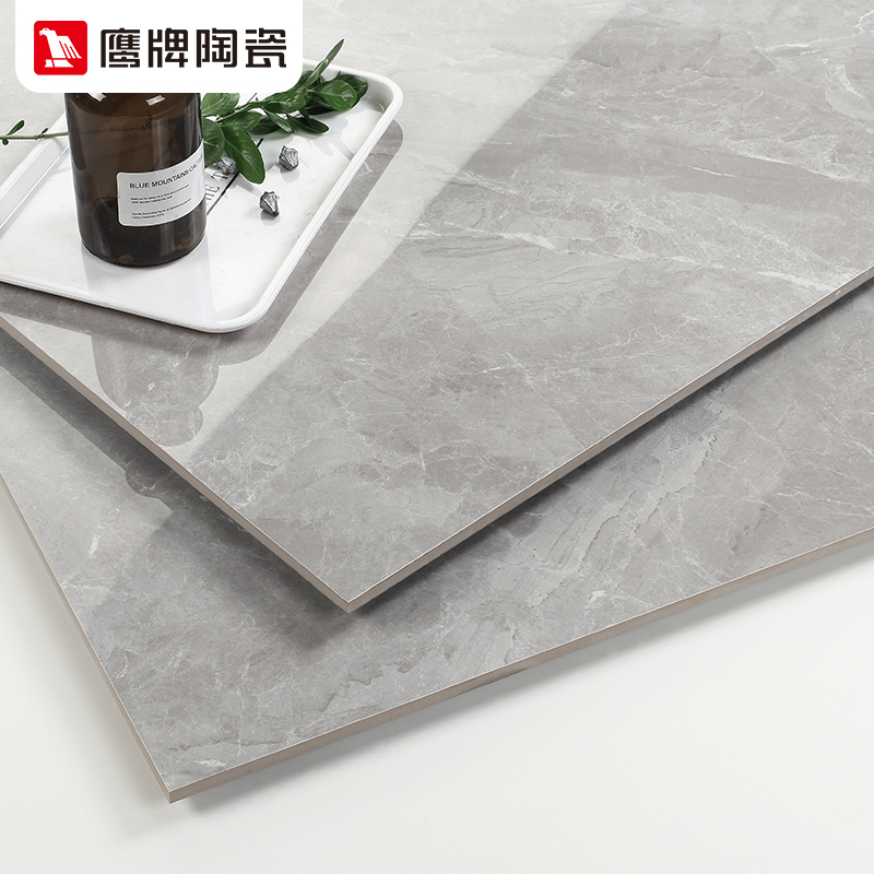 鹰牌 地板砖800x800 全抛釉客厅欧式轻奢瓷砖 灰色全瓷地砖 卡尚灰