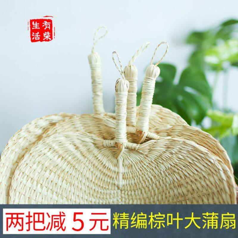 蒲扇子夏季扇男手工草编扇折扇手摇扇宝宝纳凉驱蚊扇子棕叶大蒲扇 小号扇