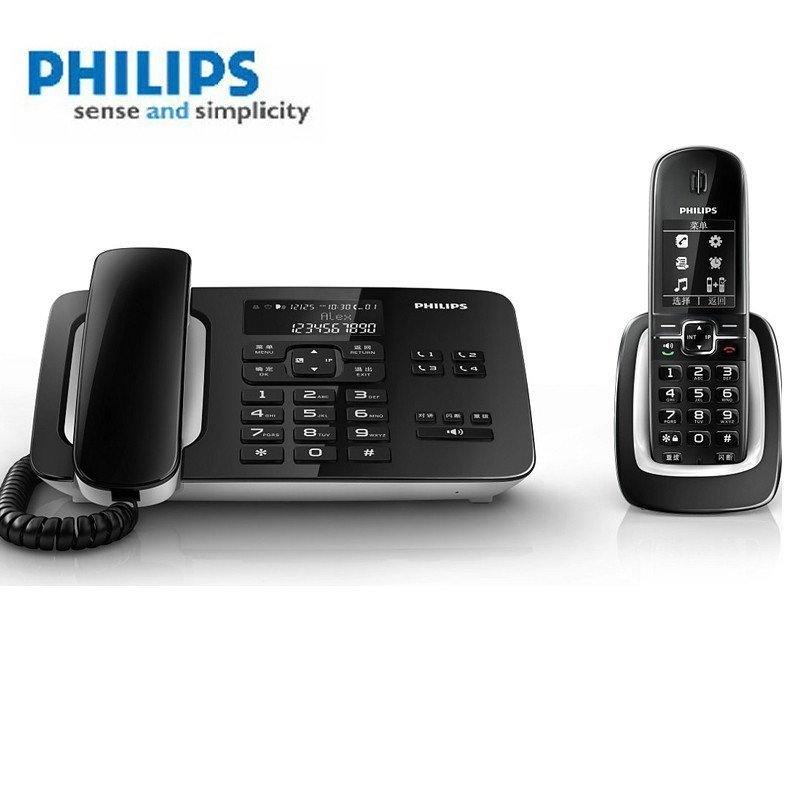 飞利浦 PHILIPS DCTG492 语音报号 黑名单 免打扰 省电ECO无绳电话机 座机电话机子母机 子母电话座机
