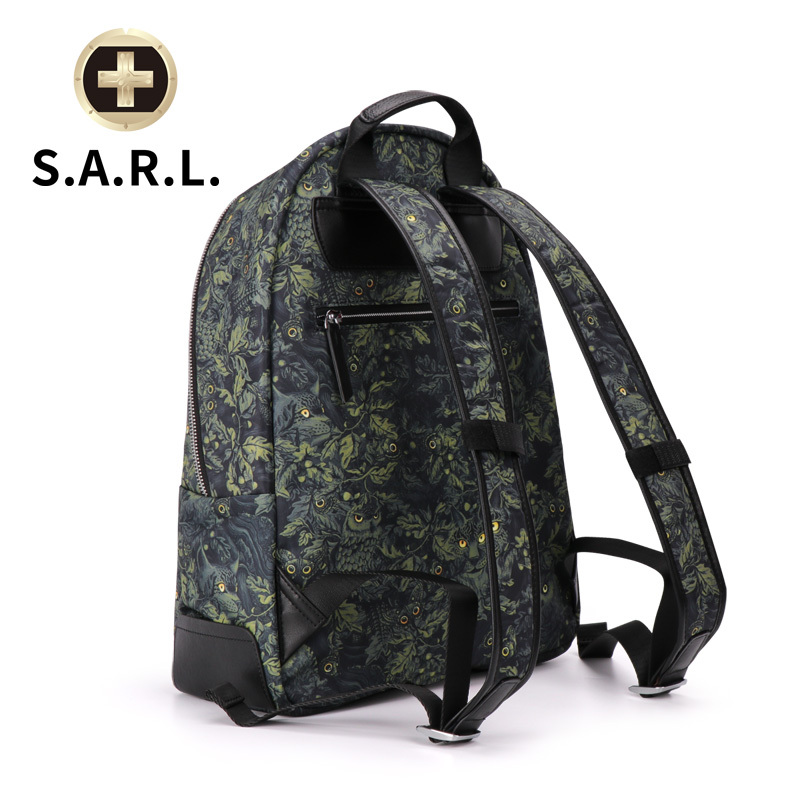 S.A.R.L休闲时尚双肩包女简约拉链背包旅行双肩包防泼水尼龙运动休闲包男女通用