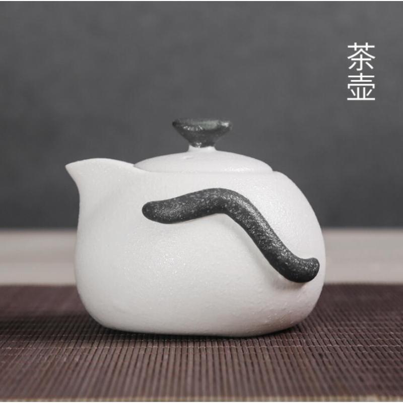 晓味窑雪花釉企鹅壶便携茶具