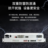 博扬 综合多业务光端机 4路E1+2路电话+4路百兆以太网物理隔离 单纤20km 机架式 BY-4E1-2P4EV