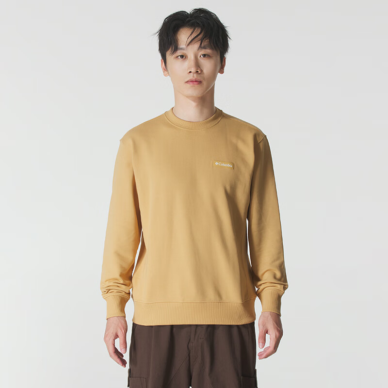 哥伦比亚(Columbia)男装 秋季新款运动服跑步健身训练卫衣休闲套头衫 AE3351293 橙色 M