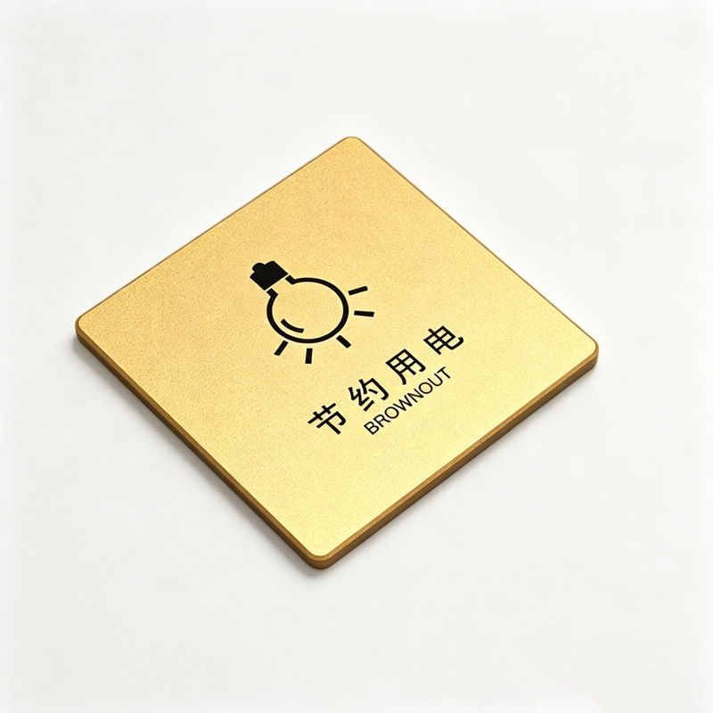 晨以橙 节约用电牌 85*90mm 块高清大图