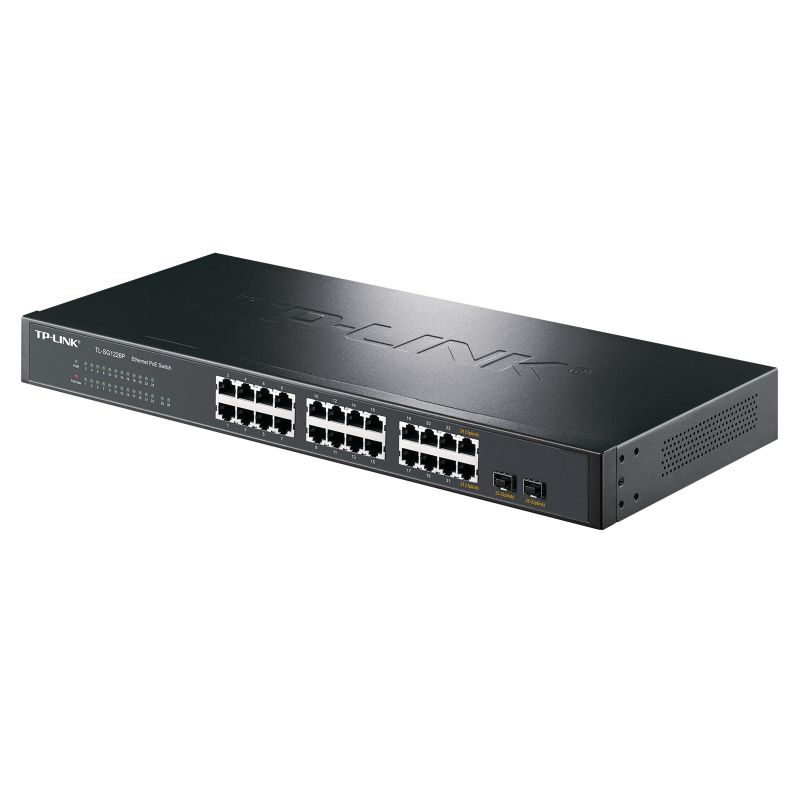 普联(TP-LINK)TL-SG1226P 26口千兆非网管以太网PoE供电交换机24口千兆网线供电+2千兆光纤口高清大图