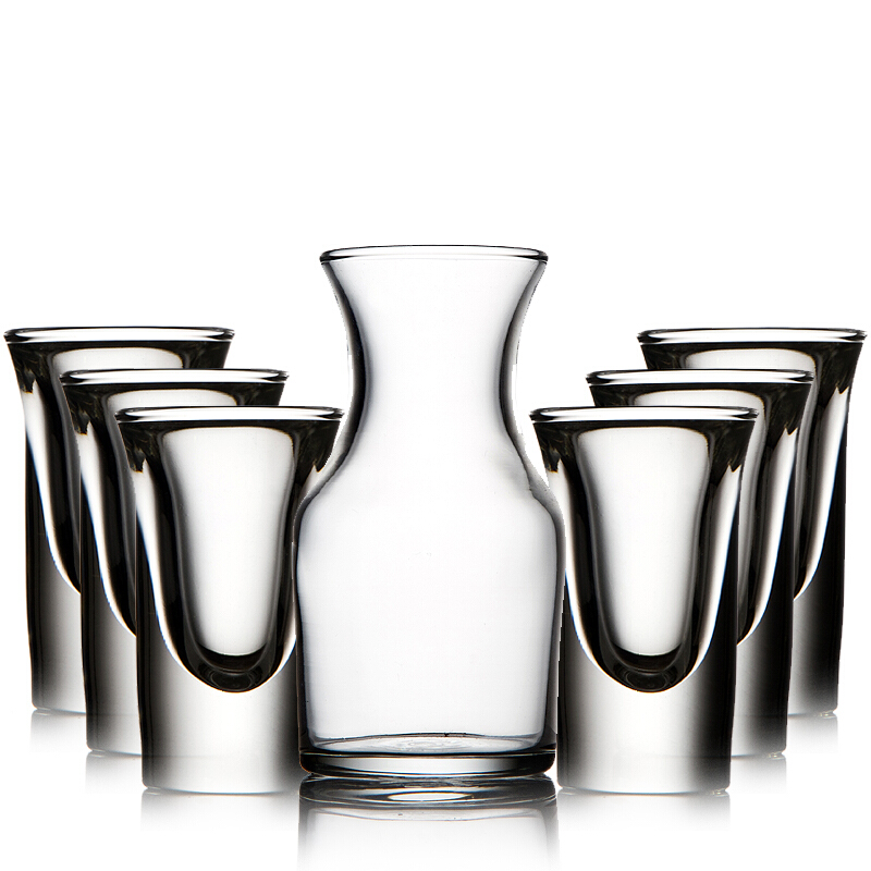 利比 Libbey白酒杯烈酒杯子弹杯一口杯茅台杯吞杯22ml6支+分酒器718高清大图