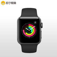 Apple Watch Series3 智能手表（GPS+蜂窝网络款 38毫米深空灰色铝金属表壳 黑色运动型表带MQQF2CH/A）