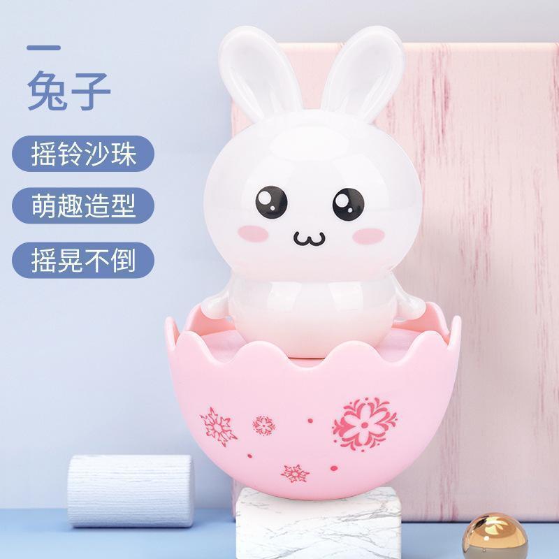 卡通不倒翁小猪老虎儿童迷你赠品休闲怀旧小玩具|小兔不倒翁 粉猫