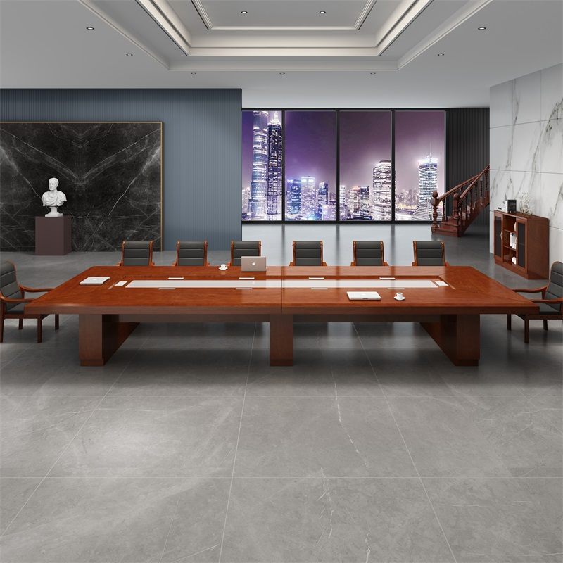 隆博盛景 现代简约办公桌员工长条培训洽谈多人会议桌8000*2000*760mm