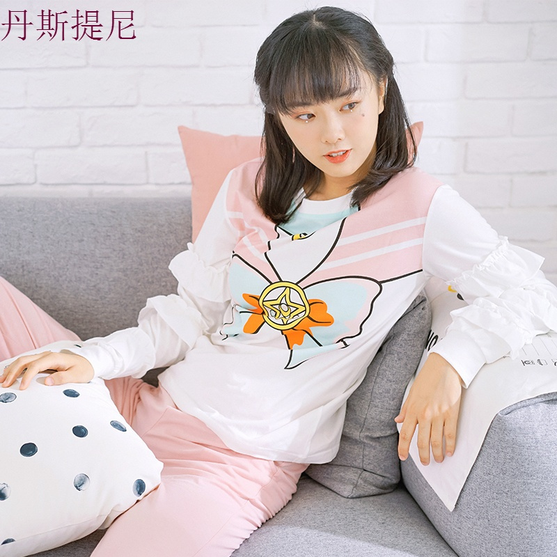 美少女战士睡衣女秋纯棉长袖女生卡通少女可爱韩版春秋家居服套装