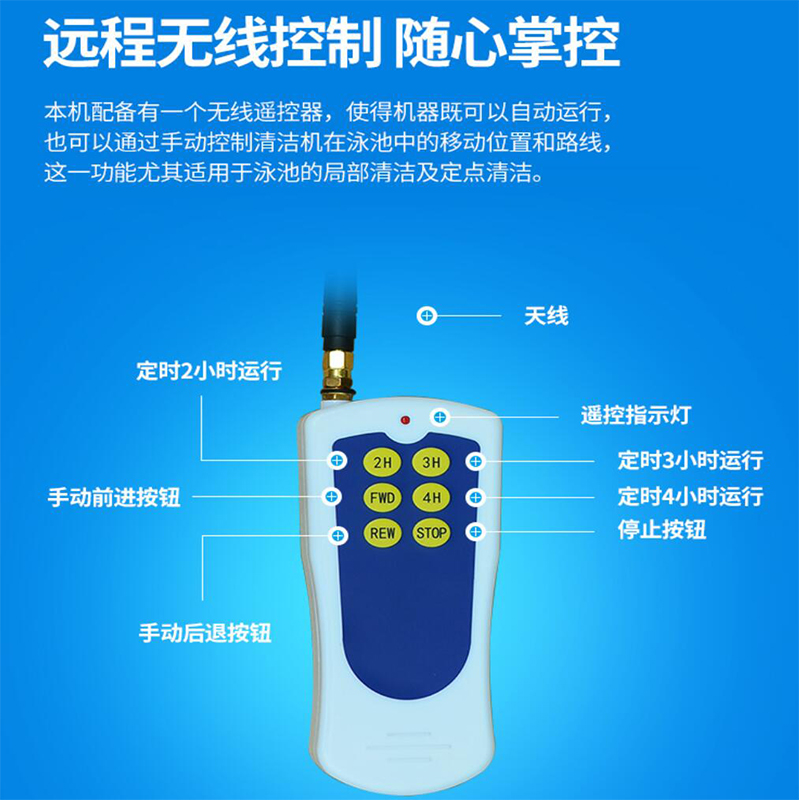 winny威尼HJ2042游泳池全自动吸污机水龟池底吸尘器水下清洗机器人高清大图