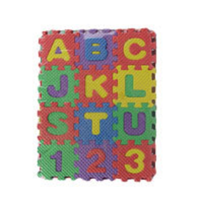 [儿童益智玩具安全]迷你数字字母泡沫拼图拼板地垫爬爬垫宠物垫 2份装
