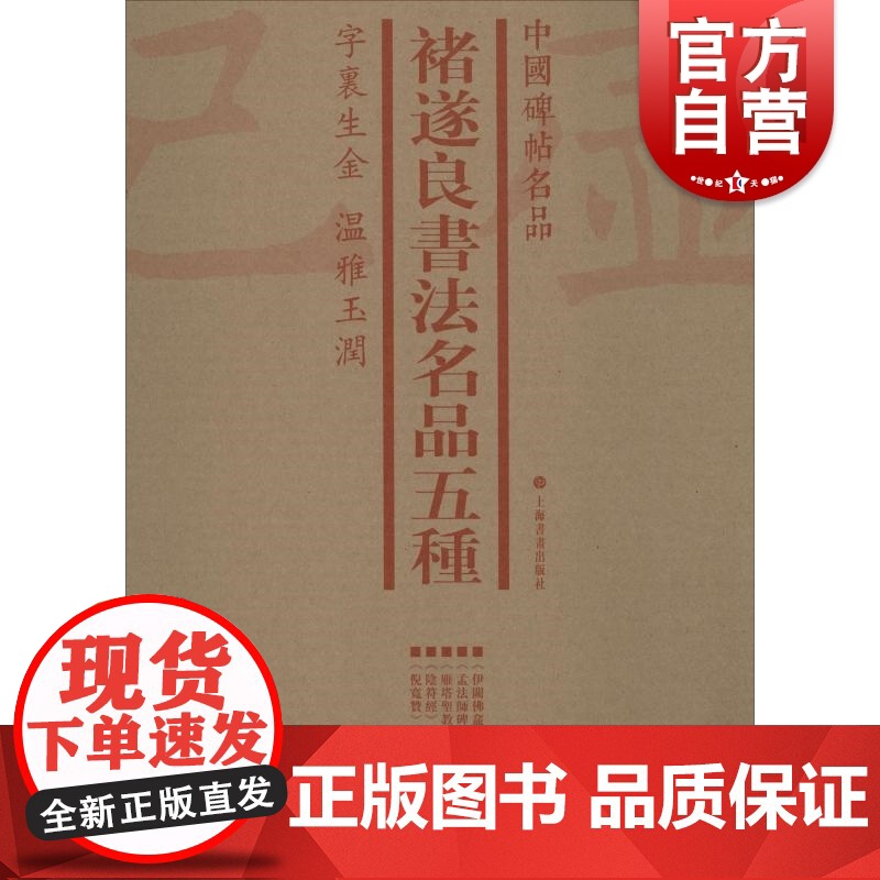 中国碑帖名品·褚遂良书法名品五种(套装)上海书画出版社编学习褚楷临摹范本书法字帖释义伊阙佛龛碑孟法师碑雁塔圣教序上海书画高清大图