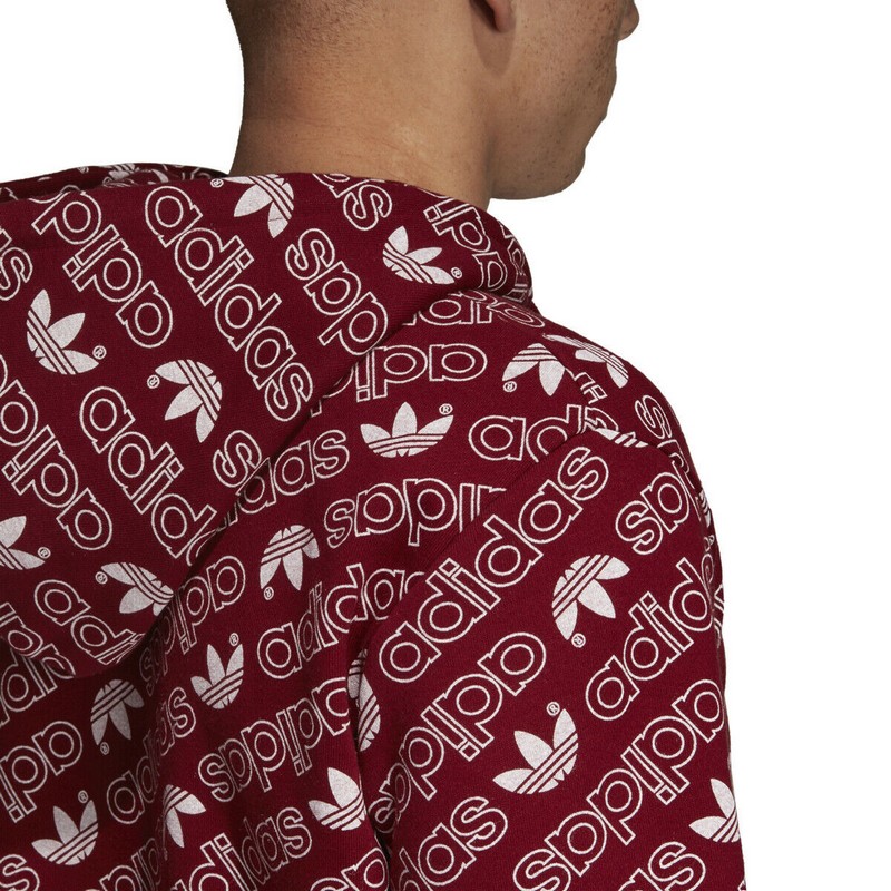 阿迪达斯(adidas)三叶草MONOGRAM舒适男士连帽运动夹克外套DH4783