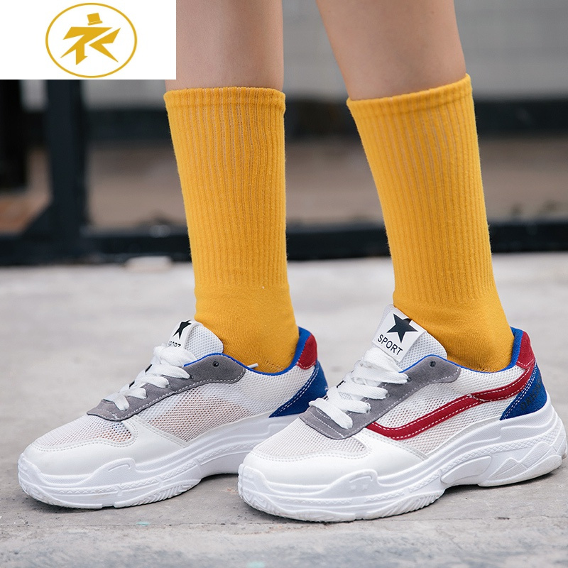 ideamini长袜子女韩国色高筒运动袜学院风男街头潮流棉韩版情侣滑板袜