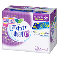 花王乐而雅(Laurier)特长日用进口卫生巾 F透气棉柔超丝薄护翼型25cm17片 花王出品 日本进口
