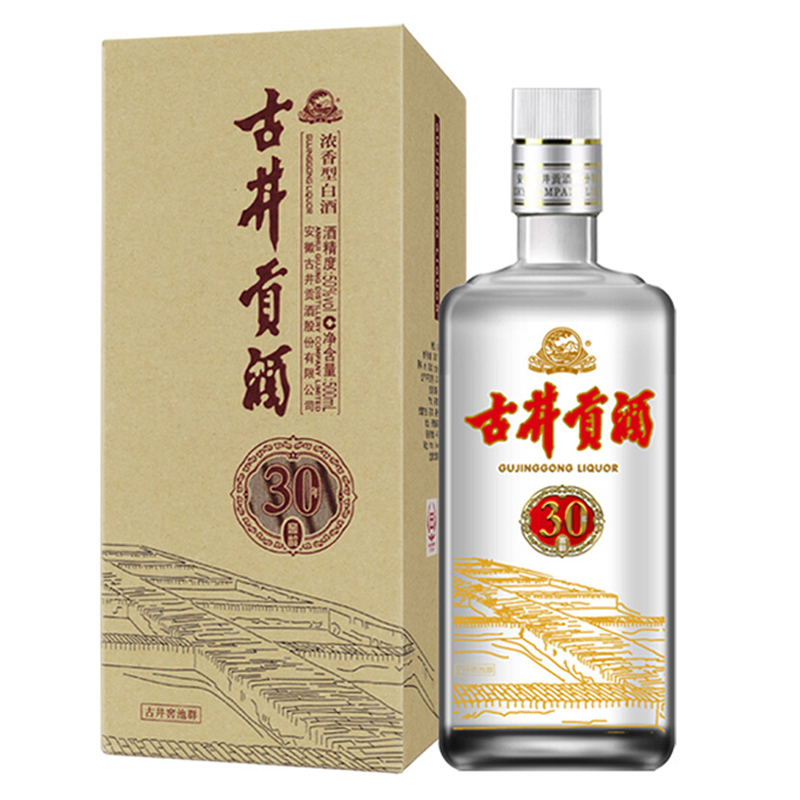 古井贡牌 古井贡酒 30窖龄酒 50度 500ml 单瓶装 浓香型白酒高清大图