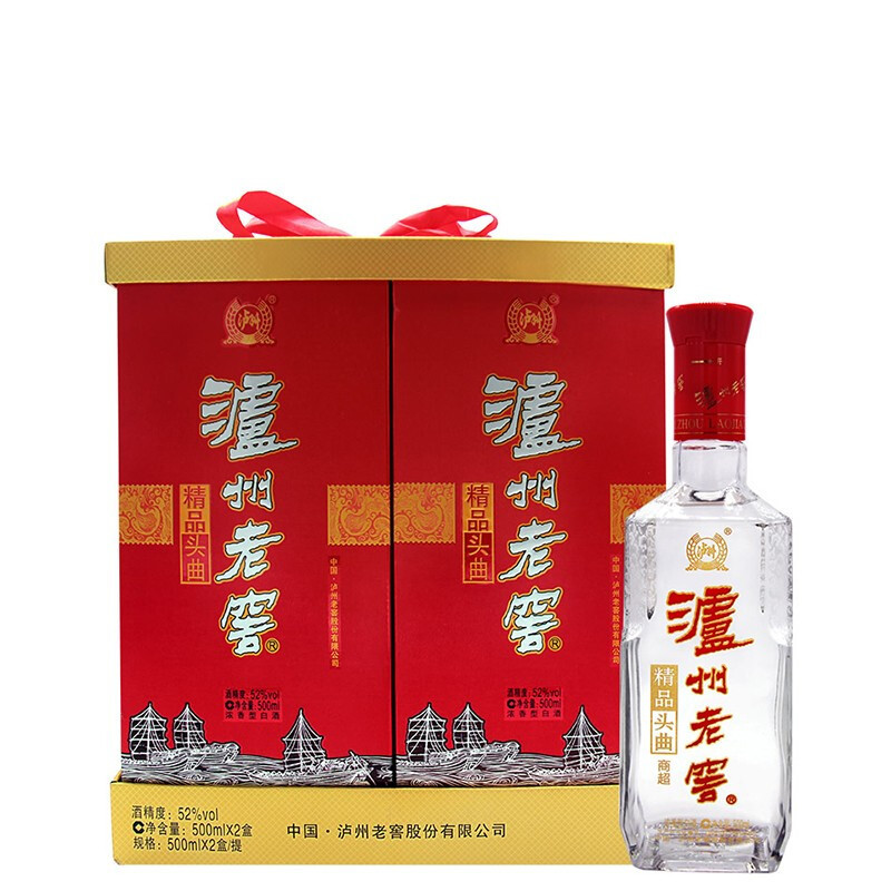 泸州老窖股份 泸州老窖 精品头曲商超版 52度 500ml*2瓶 浓香型白酒