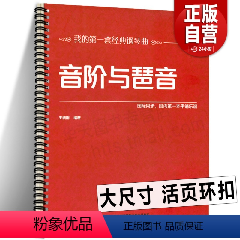 [正版]活页环扣音阶与琶音 大音符大尺寸 新手入门基础知识音乐常识大小调和弦单双半全音八度半我的套经典钢琴曲国际同步可