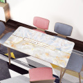 简约金色线条仿大理石粗纹防水防油餐厅咖啡厅餐桌桌布厚_1_403 80*135cm DLS63-双拼玉石